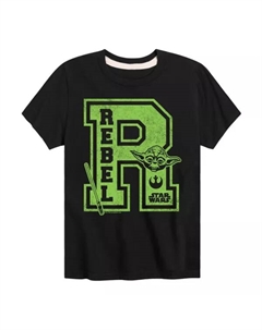 Футболка с рисунком студенческого бунтаря для мальчиков 8-20 лет, черный Star wars