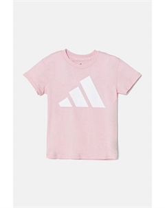 Детская хлопковая футболка, розовый Adidas