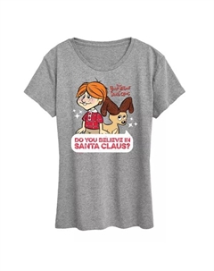 Футболка с рисунком Санты. Год без Санта-Клауса. Верите ли вы в него?, серый Licensed character