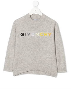 Джемпер с вышитым логотипом, серый Givenchy kids
