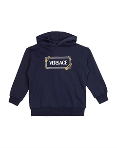 Худи с логотипом, синий Versace kids