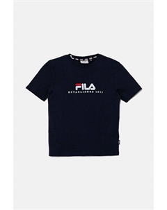 Детская хлопковая футболка LOHBERG, темно-синий Fila
