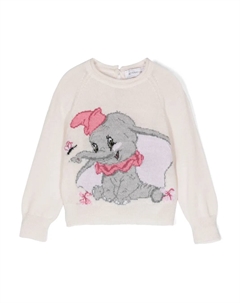 Шерстяной джемпер Dumbo из коллаборации с Disney, розовый Monnalisa