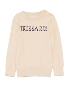 Свитер вязки интарсия, нейтральный Trussardi junior
