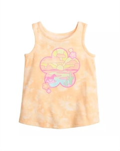 Сенсорно-адаптивная майка для малышей и девочек 4-12 лет, цвет orange icedye Jumping beans