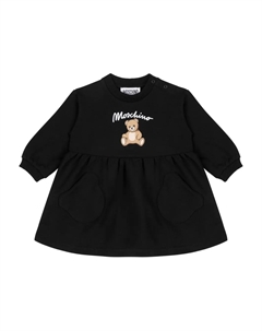 Платье со сборками и принтом, черный Moschino kids