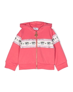 Худи с принтом Eyelike, розовый Chiara ferragni kids
