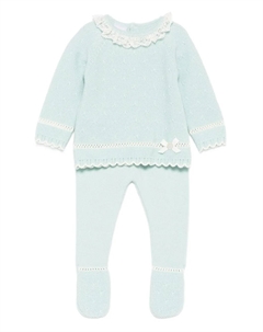 Комплект из топа и брюк с кружевом, зеленый Paz rodriguez