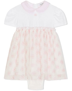 Платье из тюля с логотипом DG, белый Dolce & gabbana kids