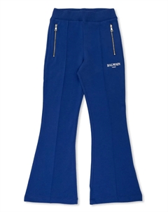 Расклешенные спортивные брюки с логотипом, синий Balmain kids