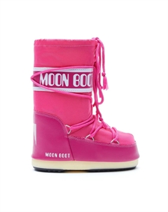 Сапоги на шнуровке с логотипом, розовый Moon boot kids