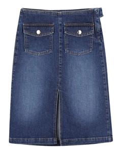 Джинсовая юбка миди, синий Chloé kids