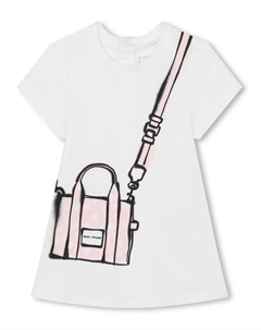 Платье с графичным принтом, нейтральный Marc jacobs kids