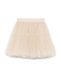 Многослойная юбка с тюлем, нейтральный Monnalisa