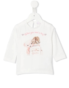 Футболка When You Need A Hug, белый Monnalisa