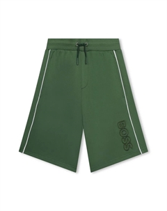 Спортивные шорты с вышитым логотипом, зеленый Boss kidswear