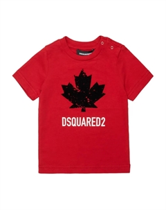 Футболка с логотипом, красный Dsquared2 kids
