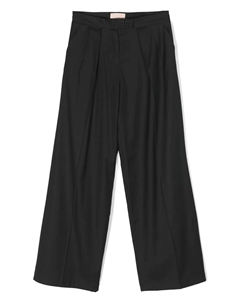 Брюки палаццо с завышенной талией, черный Elisabetta franchi la mia bambina