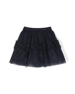 Юбка из тюля с оборками и блестками, синий Abel & lula