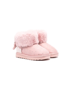 Ботинки со стразами, розовый Monnalisa