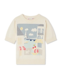 Трикотажный топ Elvira, нейтральный Bonpoint