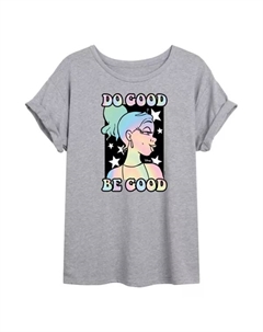 Футболка оверсайз для девочек "Делай добро, будь доброй" с принцессой Тианой, серый Disney