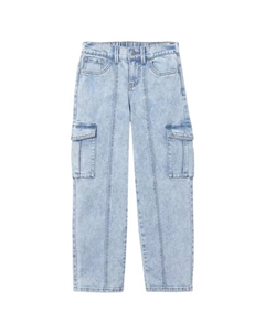 Джинсы-карго для девочек 2-16 лет с широкими штанинами, цвет light blue sky Lands' end