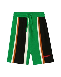 Кашемировые шорты в полоску, черный Burberry kids