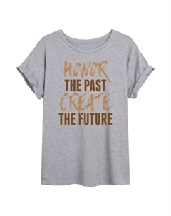 Юниоры чтят прошлое, создают будущее, футболка большого размера, серый Licensed character