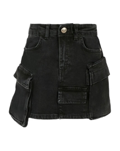 Юбка из денима с карманами-карго, черный John richmond junior