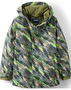 Детская водонепроницаемая утепленная куртка Squall, зеленый Lands' end