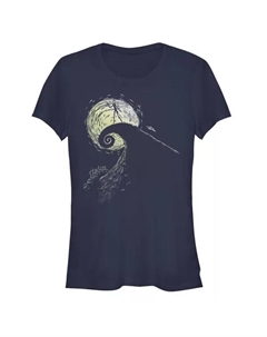 Футболка Juniors с принтом «Кошмар перед Рождеством» и изображением Джека на Спиральном Холме, синий Licensed character