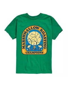 Футболка с рисунком жарки арахиса и зефира для мальчиков 8-20 лет, зеленый Licensed character