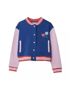 Детская бейсбольная куртка для девочек 4-16 лет, цвет rainbow blue lavendr Lands' end