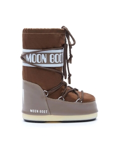 Сапоги с закругленным носком и логотипом, коричневый Moon boot kids