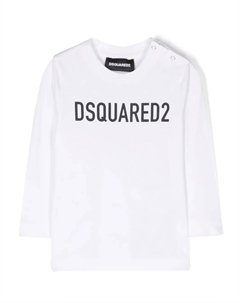 Футболка с длинными рукавами и логотипом, белый Dsquared2 kids