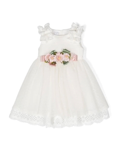 Платье с цветочной аппликацией, белый Colorichiari