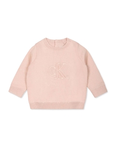 Джемпер с тисненым логотипом, розовый Calvin klein kids