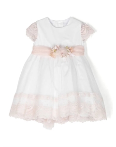 Расклешенное платье с поясом, белый Amaya