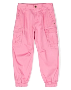 Зауженные брюки карго, розовый Versace kids