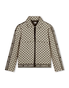 Куртка на молнии с монограммой, нейтральный Karl lagerfeld kids