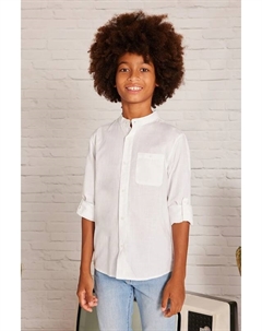 Детская хлопковая рубашка, белый Mayoral