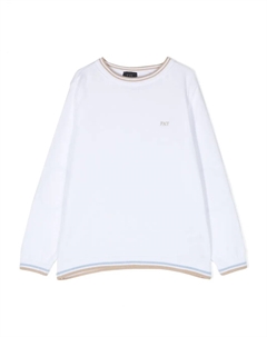 Джемпер с вышитым логотипом, белый Fay kids