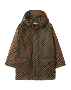 Парка с капюшоном и принтом Vintage Check, коричневый Burberry kids