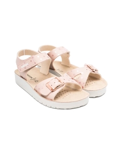 Сандалии Costarei с пряжкой в горох, розовый Geox kids