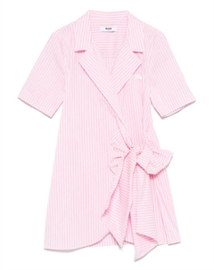 Платье в полоску, розовый Msgm kids