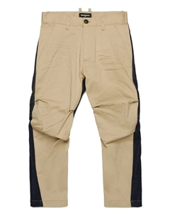 Прямые брюки со вставками, нейтральный Dsquared2 kids