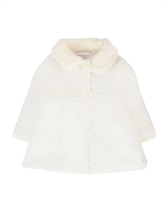 Шерстяное пальто с воротником из искусственного меха, нейтральный Paz rodriguez