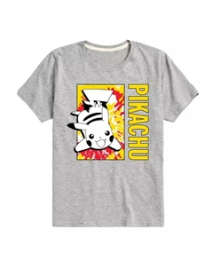 Футболка с принтом покемона Пикачу в стиле тай-дай для мальчиков 8-20 лет, серый Licensed character