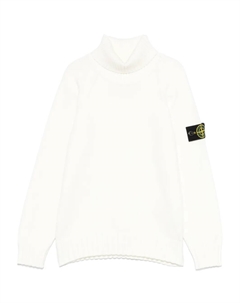 Свитер с нашивкой Compass, белый Stone island junior